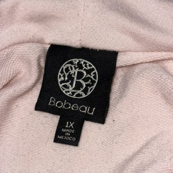 Bobeau Womens Sleeveless Cardigan With Button Accent Pink Size 1X - Picture 2 of 6